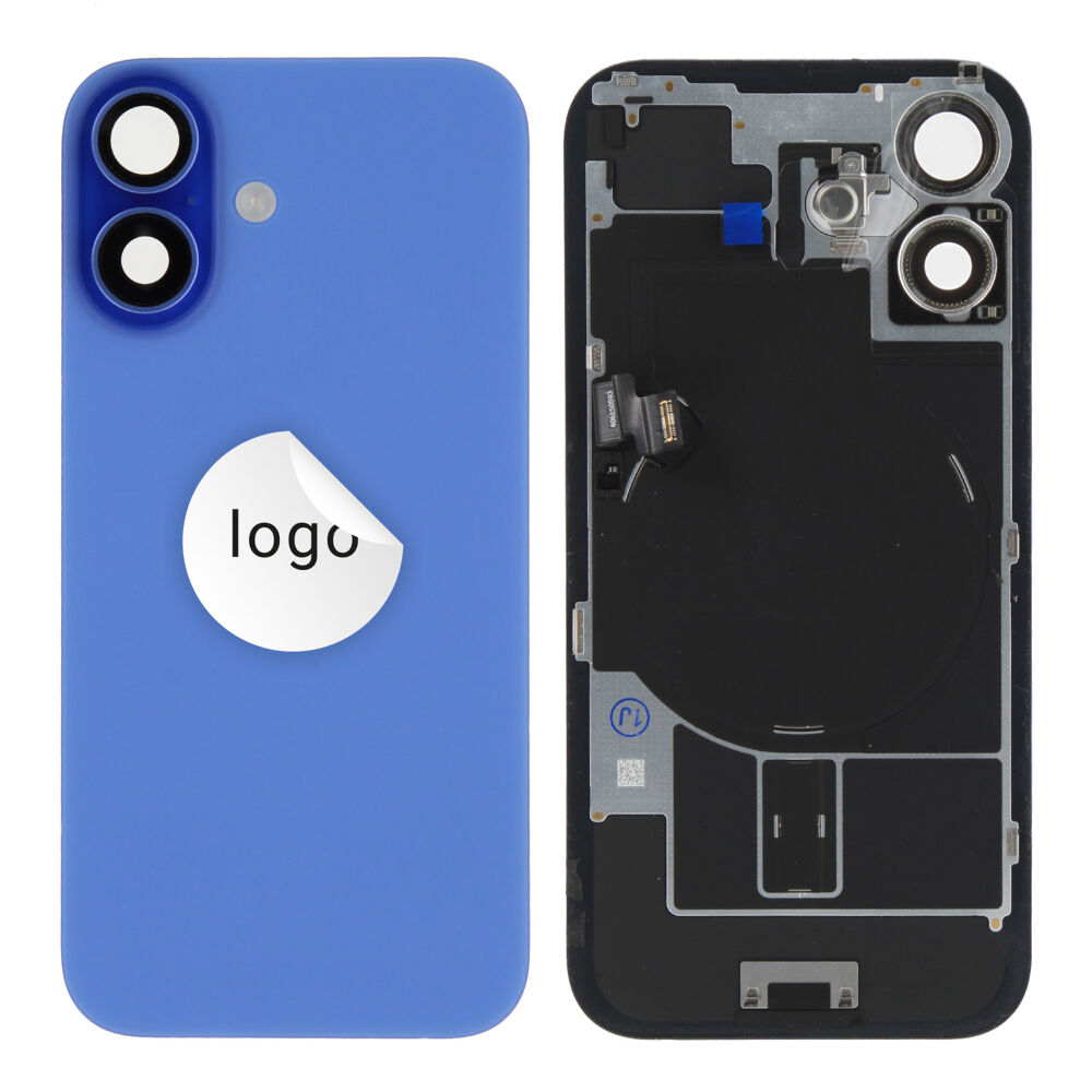 Back Glass (Pulled A) - Blue, For iPhone 16