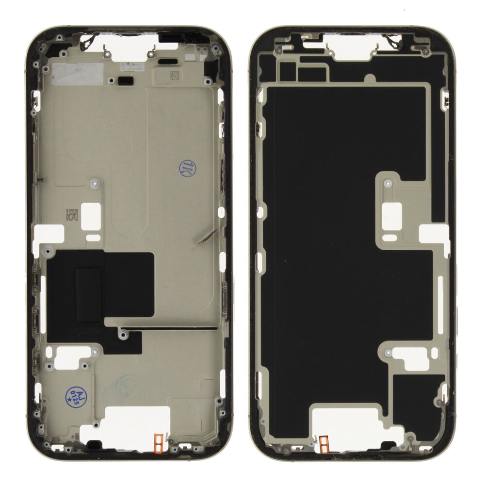 Middle Frame (Pulled A) excl. small parts - Grey, For iPhone 16 Pro