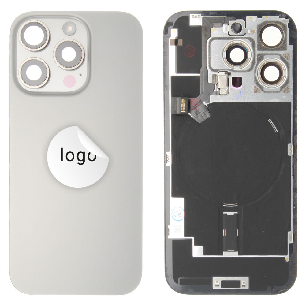 Back Glass (Pulled B) - Grey, For iPhone 16 Pro