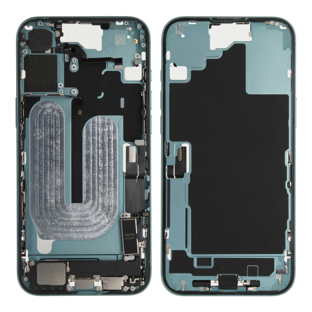Middle Frame (Pulled C) incl. small parts - Green, For iPhone 16 Plus