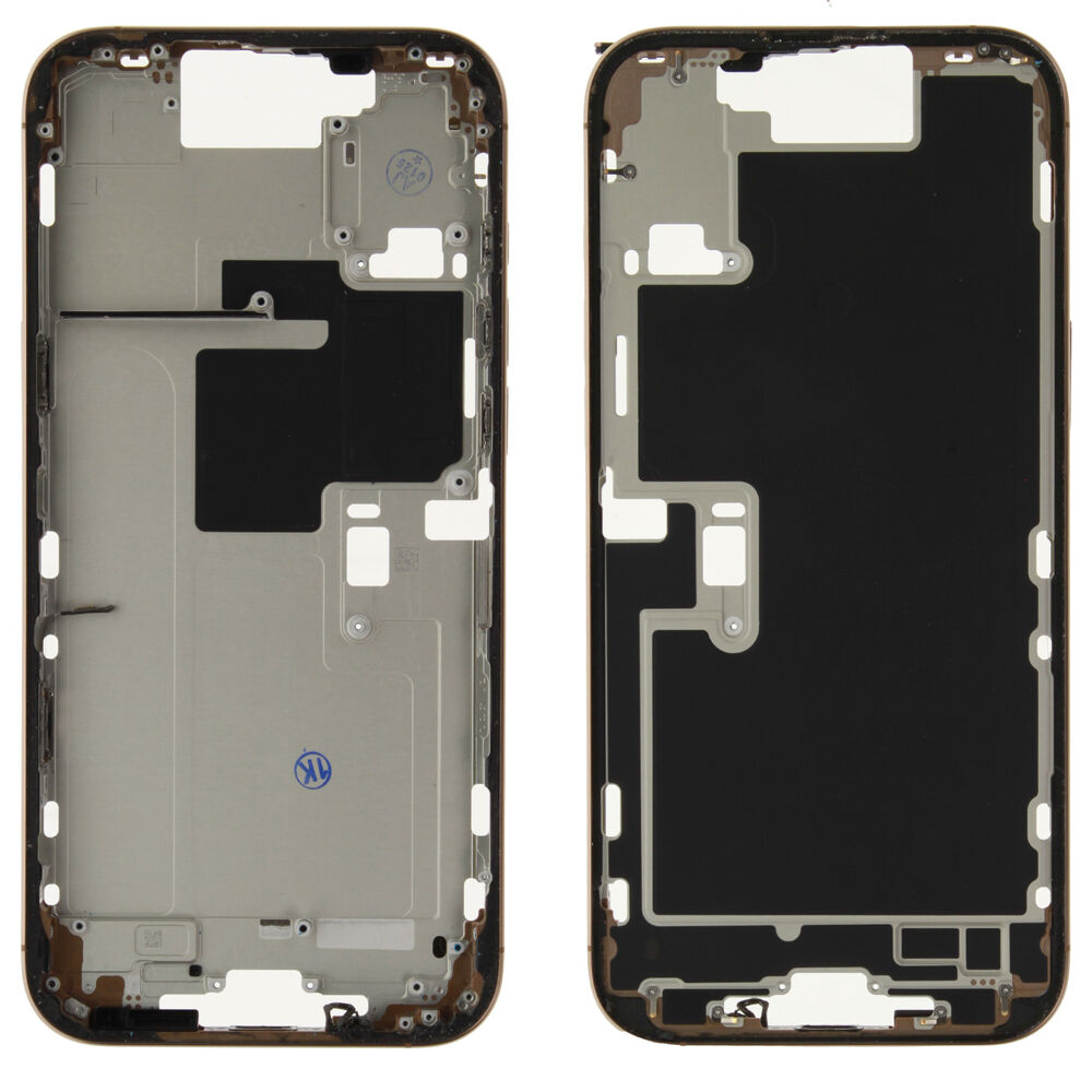 Middle Frame (Pulled A) excl. small parts - Desert Titanium, For iPhone 16 Pro Max