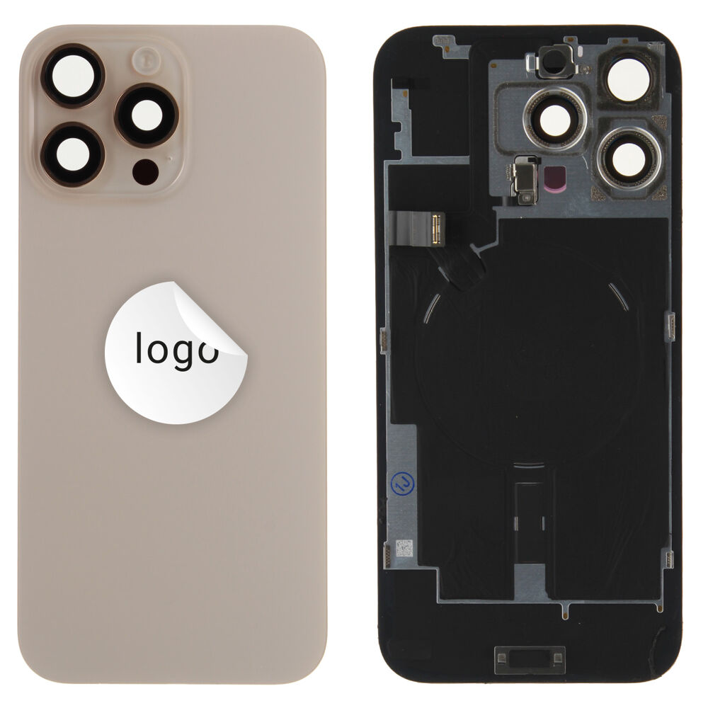 Back Glass (Pulled B) - Desert Titanium, For iPhone 16 Pro Max