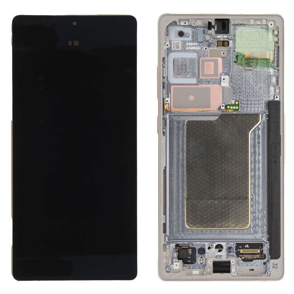 Módulo Pantalla Display incl. pre-assembled frame - Titanium Silver, Samsung Galaxy S25 Ultra; SM-S938 Original Service Pack GH82-36387A
