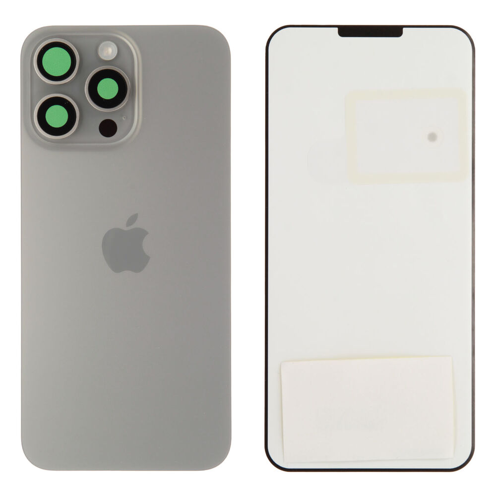 Back Glass (Original) - Natural Titatium, Apple iPhone 15 Pro Max
