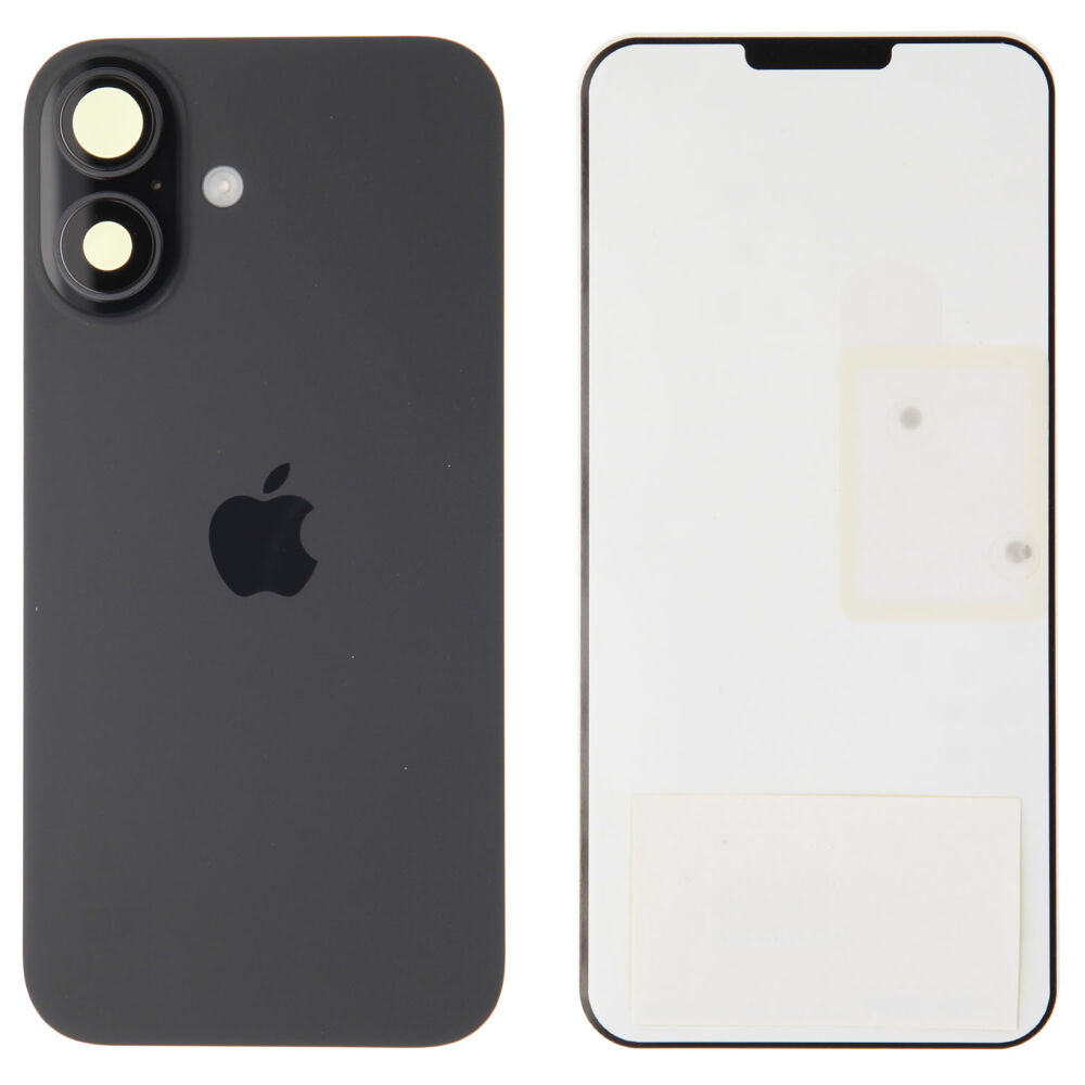 Back Glass (Original) - Black, Apple iPhone 16