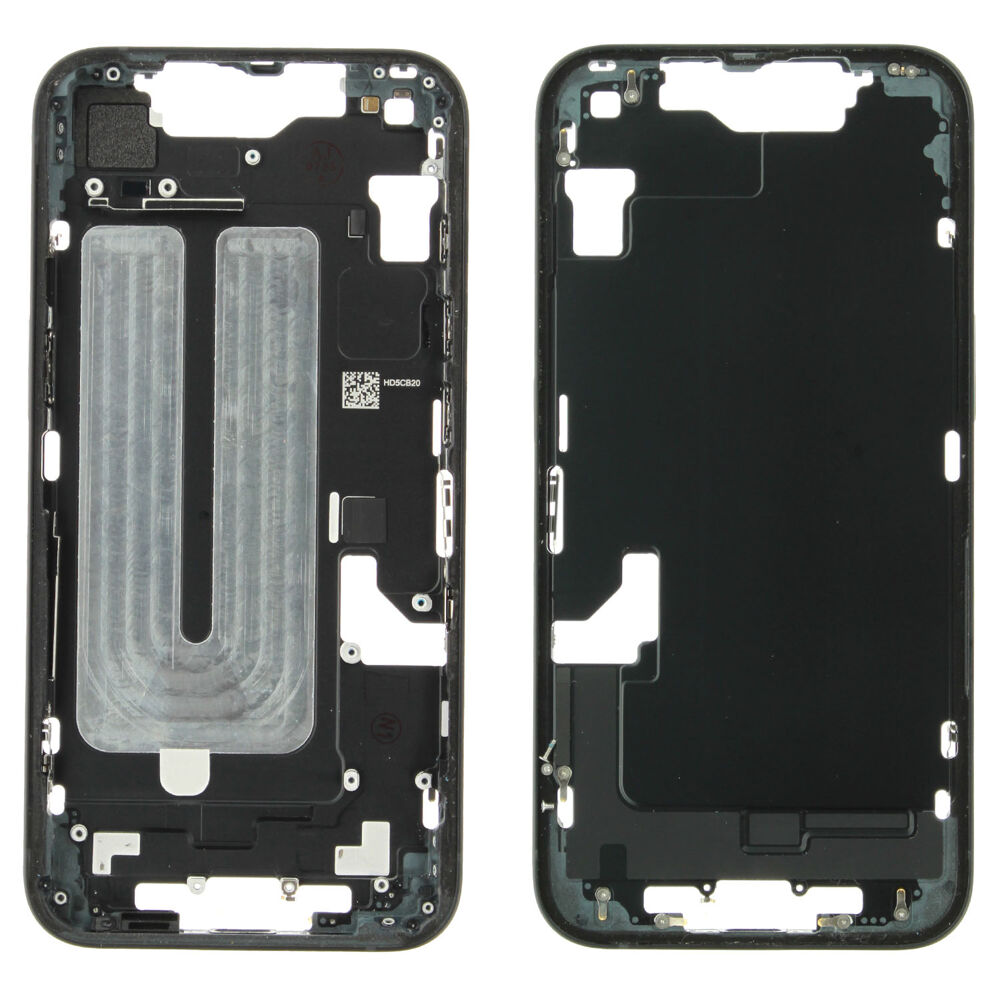 Middle Frame (Pulled A) excl. small parts - Black, For iPhone 16e