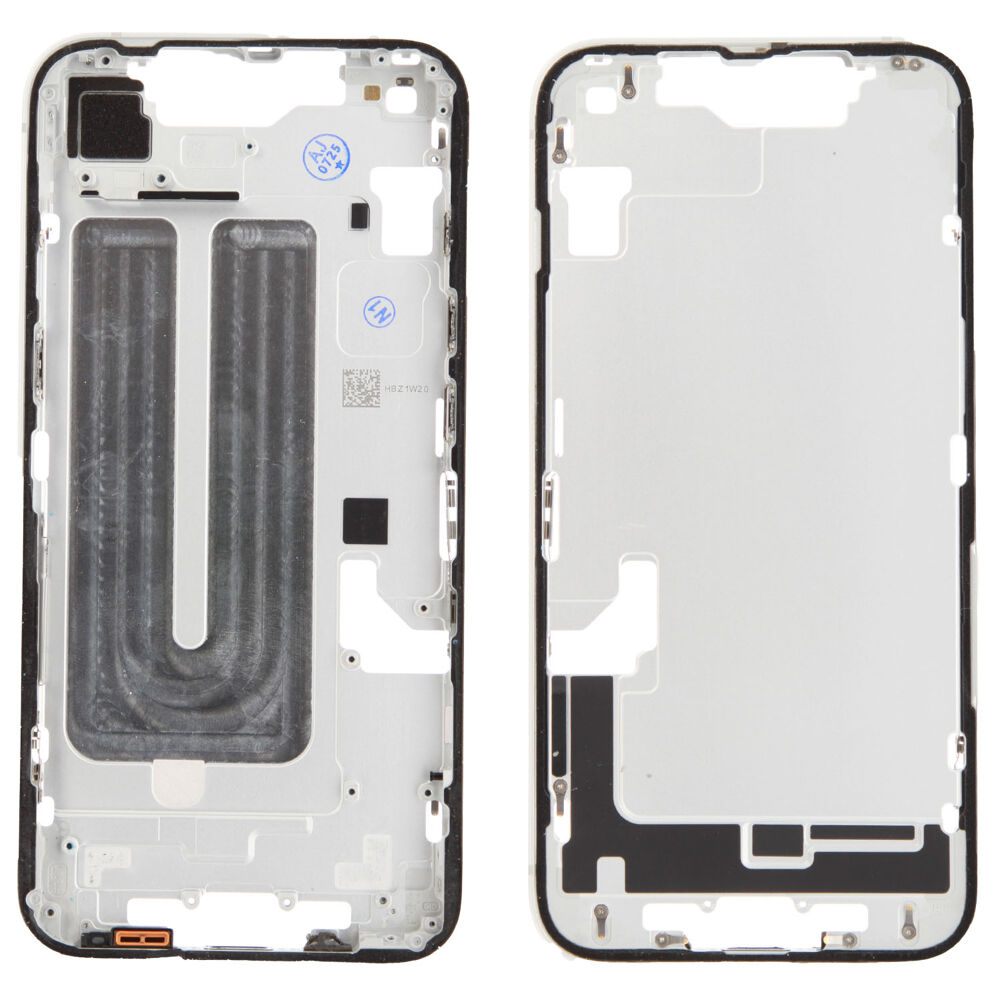 Middle Frame (Pulled A) excl. small parts - White, For iPhone 16e