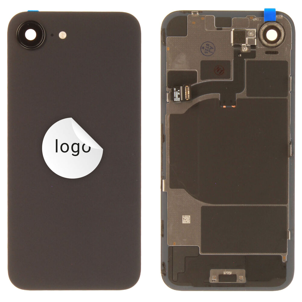 Back Glass (Pulled C) - Black, For iPhone 16e