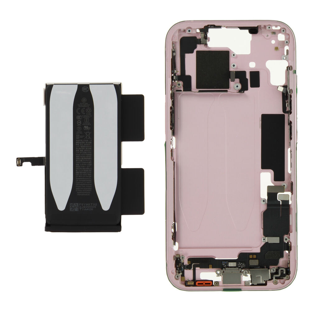 Middle Frame incl. battery (Original) - Pink, Apple iPhone 15