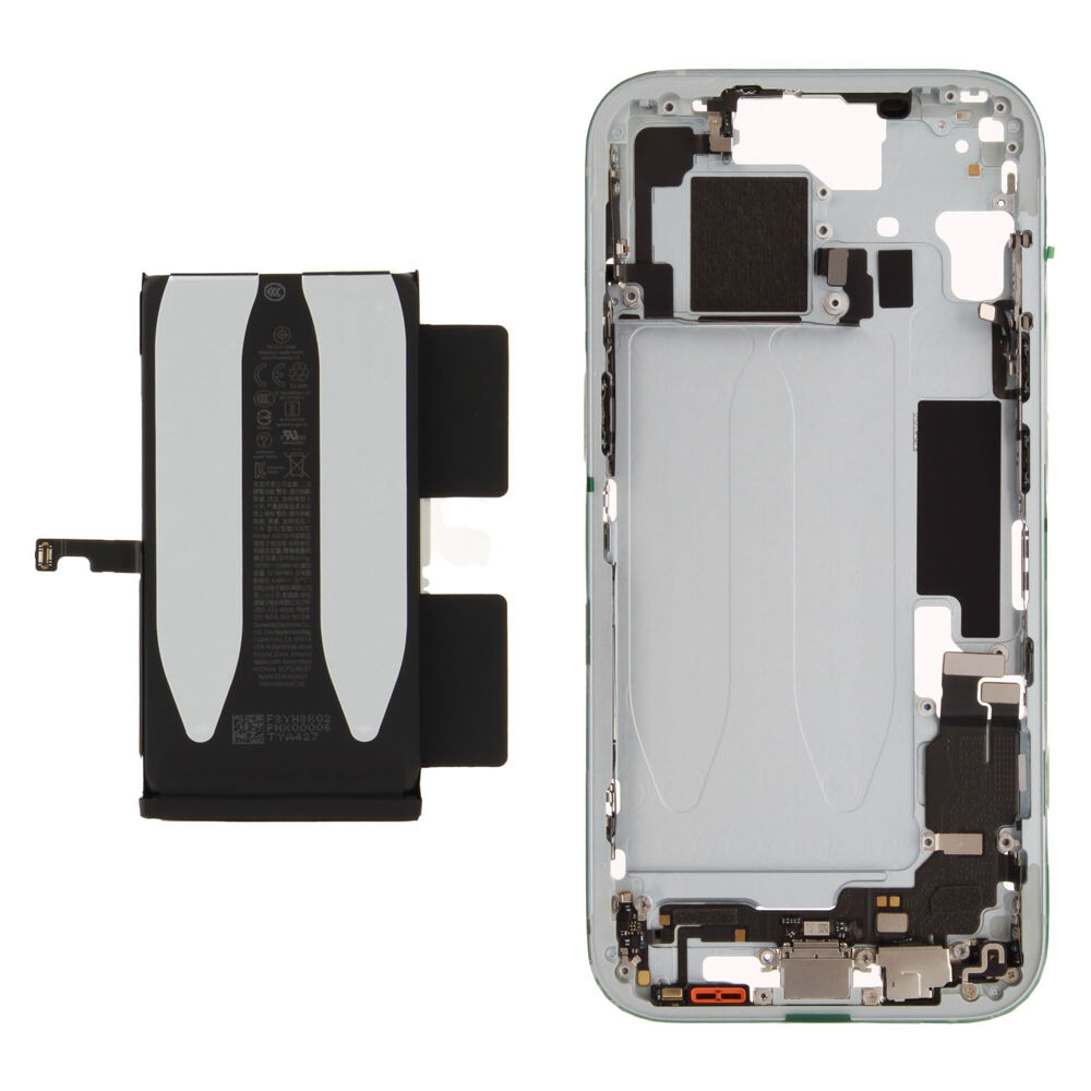 Middle Frame incl. battery (Original) - Blue, Apple iPhone 15