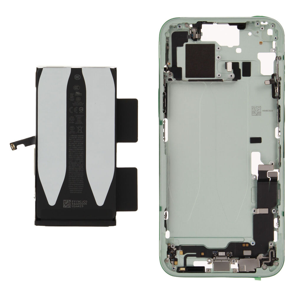 Middle Frame incl. battery (Original) - Green, Apple iPhone 15 Plus