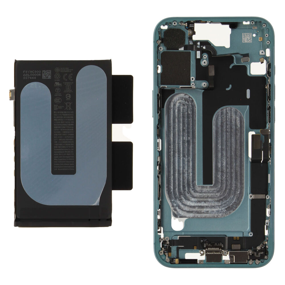 Middle Frame incl. battery (Original) - Green, Apple iPhone 16 Plus