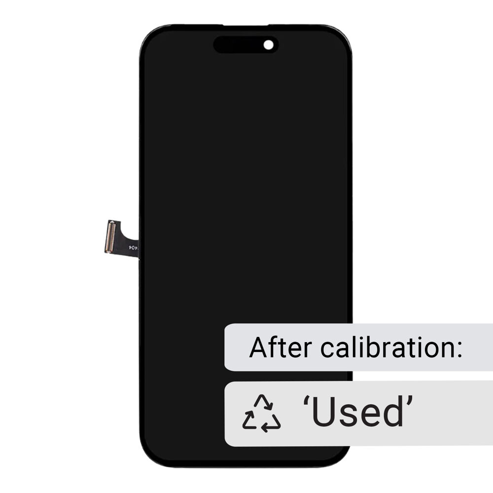 Display with original front flex cable 'Used' on >iOS18 (Refurb soft ), For iPhone 15 Pro