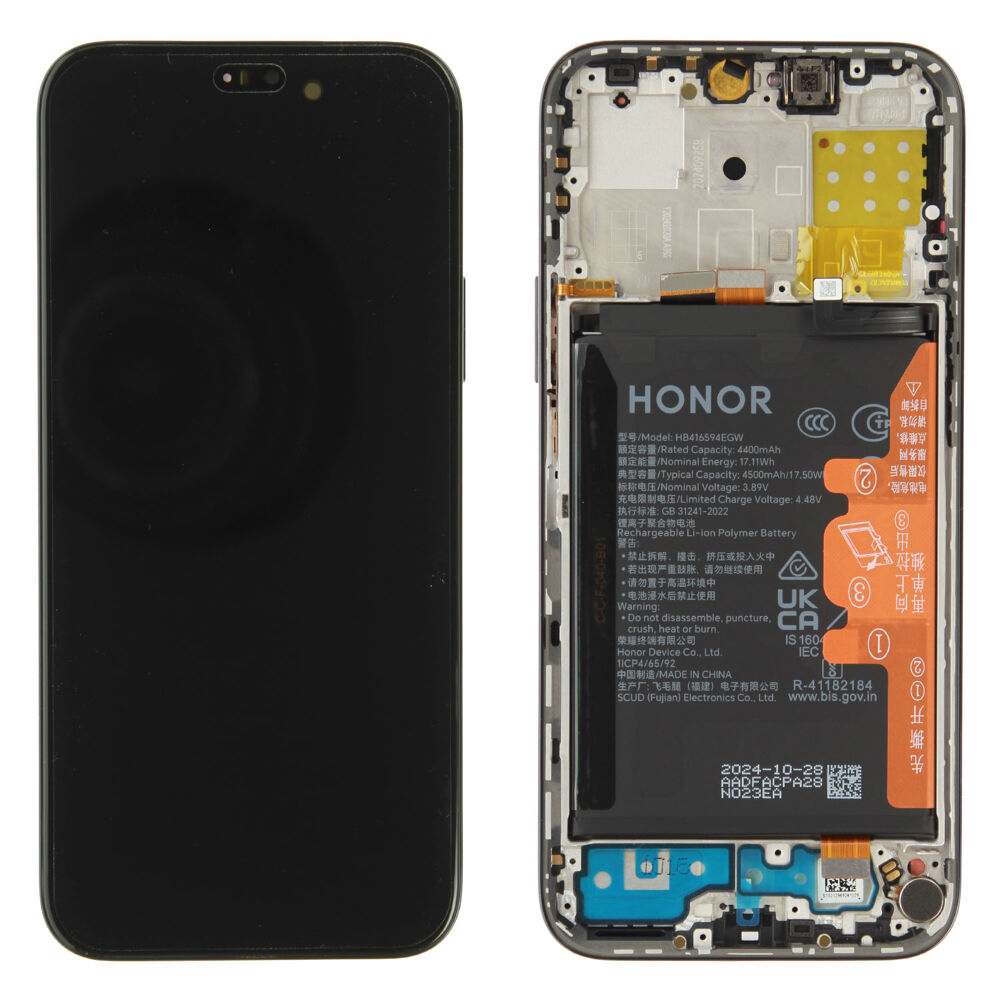 Módulo Pantalla Display incl. frame (Original) - Black, Honor 200 Lite Original Service Pack