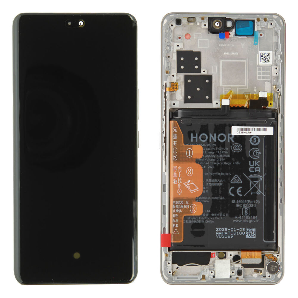 Módulo Pantalla Display incl. frame (Original) - White, Honor 200 Pro Original Service Pack