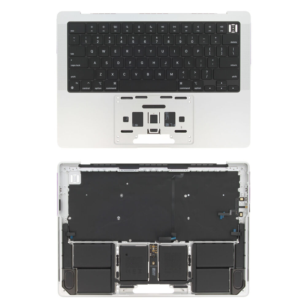 Top Case with Keyboard ANSI US incl. Battery (Original) - Silver, Apple MacBook Pro 14 (M4 Pro) (2024)