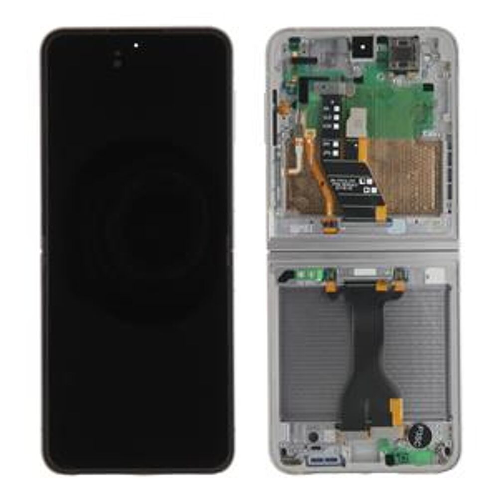 Módulo Pantalla Display incl. pre-assembled frame - Silver, Samsung Galaxy Z Flip6; SM-F741B Original Service Pack GH82-35014A