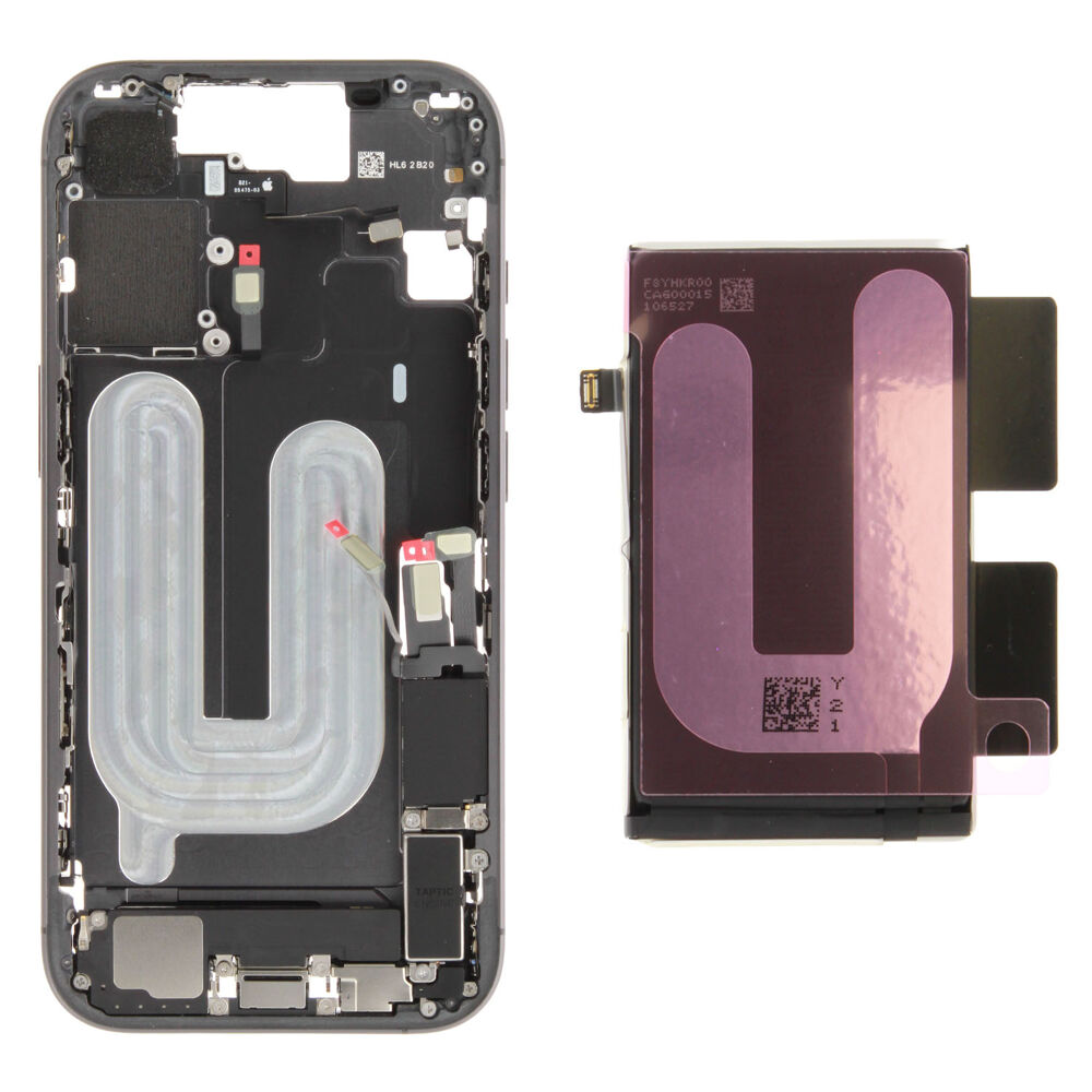 Middle Frame incl. battery (Original) - Black, Apple iPhone 17