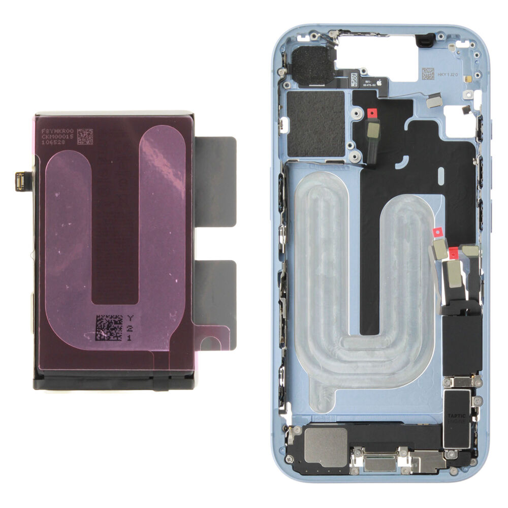 Middle Frame incl. battery (Original) - Blue, Apple iPhone 17