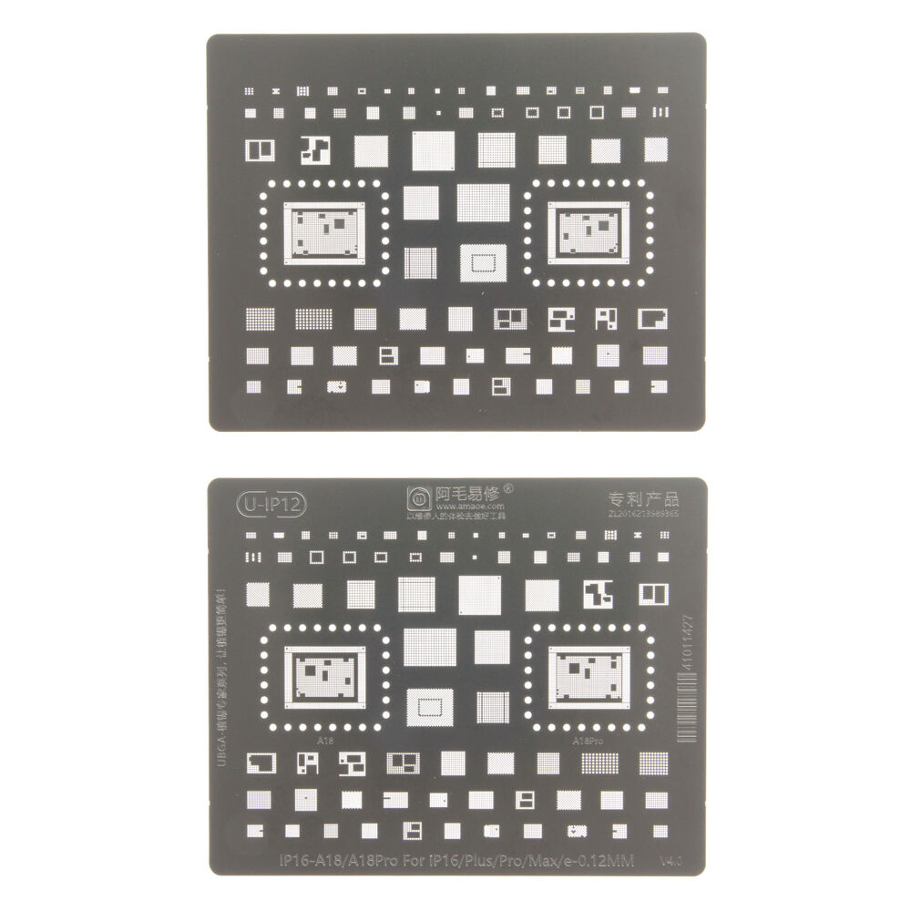 Amaoe High quality Chip BGA Reballing Stencil iPhone 16 series