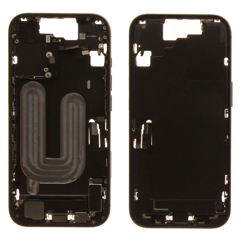 Middle Frame (Pulled B) incl. small parts - Black, For iPhone 17