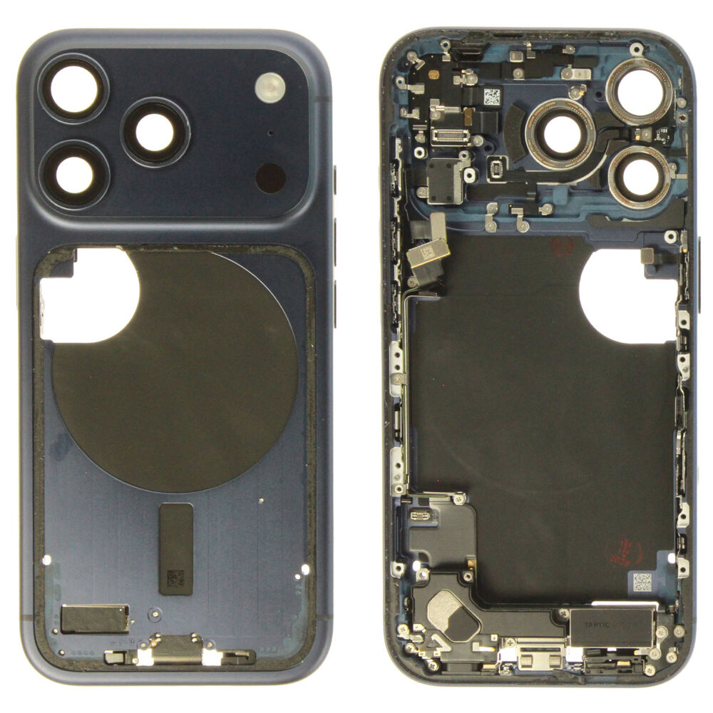 Middle frame incl. small parts (Pulled B) - Dark Blue, For iPhone 17 Pro