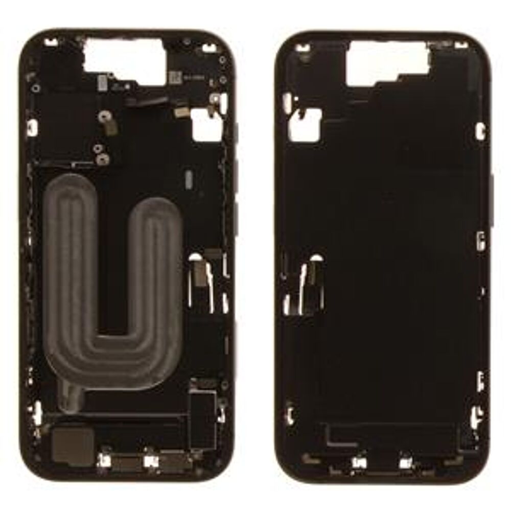 Middle frame incl. small parts (Pulled C) - Black, For iPhone 17