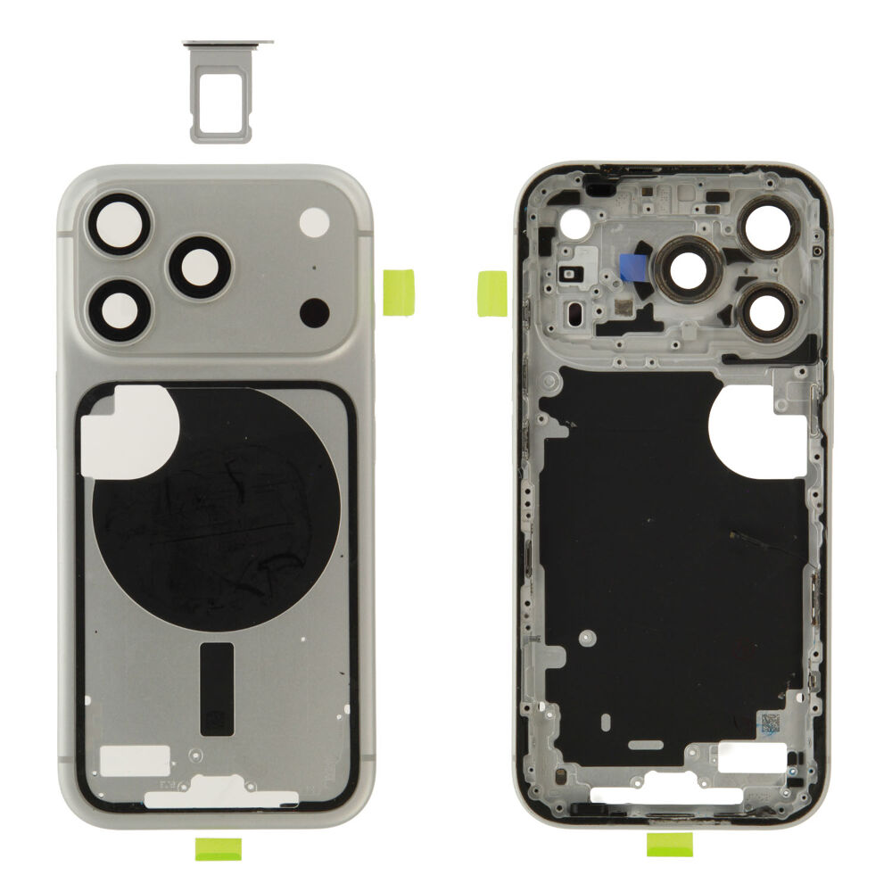 Middle frame (Pulled) - Silver, For iPhone 17 Pro