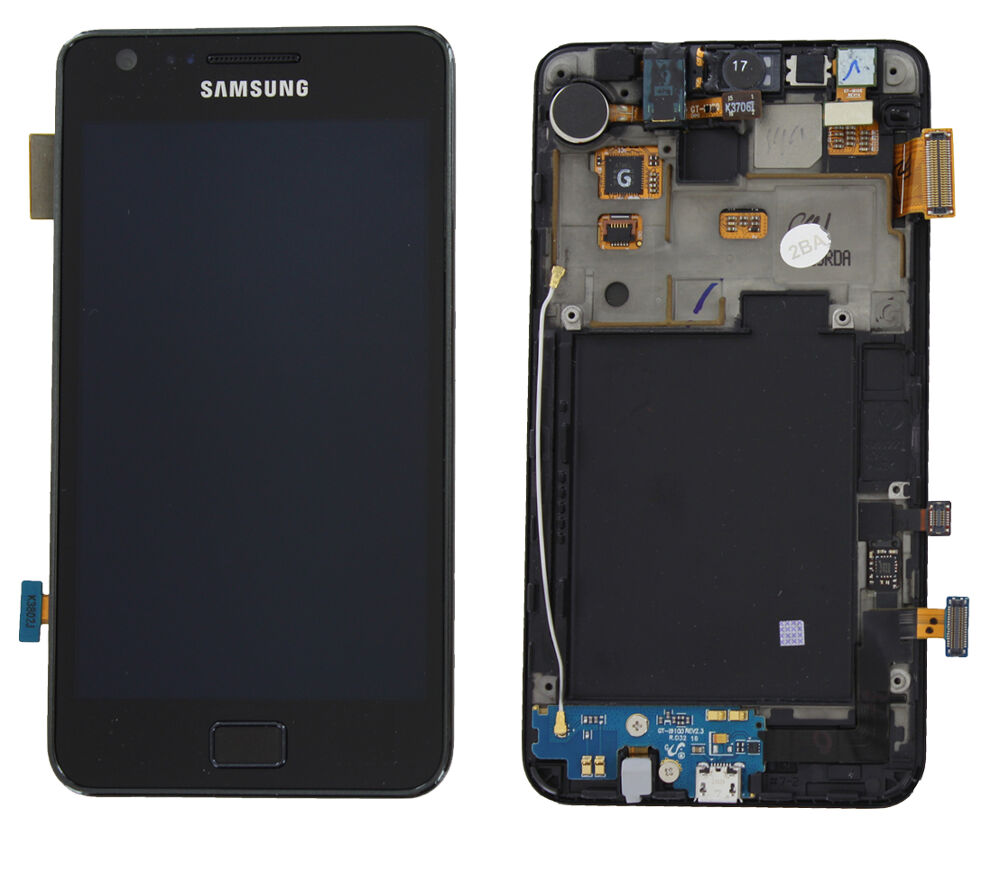 Módulo Pantalla Display excl. adhesive (Original) - Noble Black, Samsung Galaxy S2; GT-I910 Original Service Pack GH97-12354D