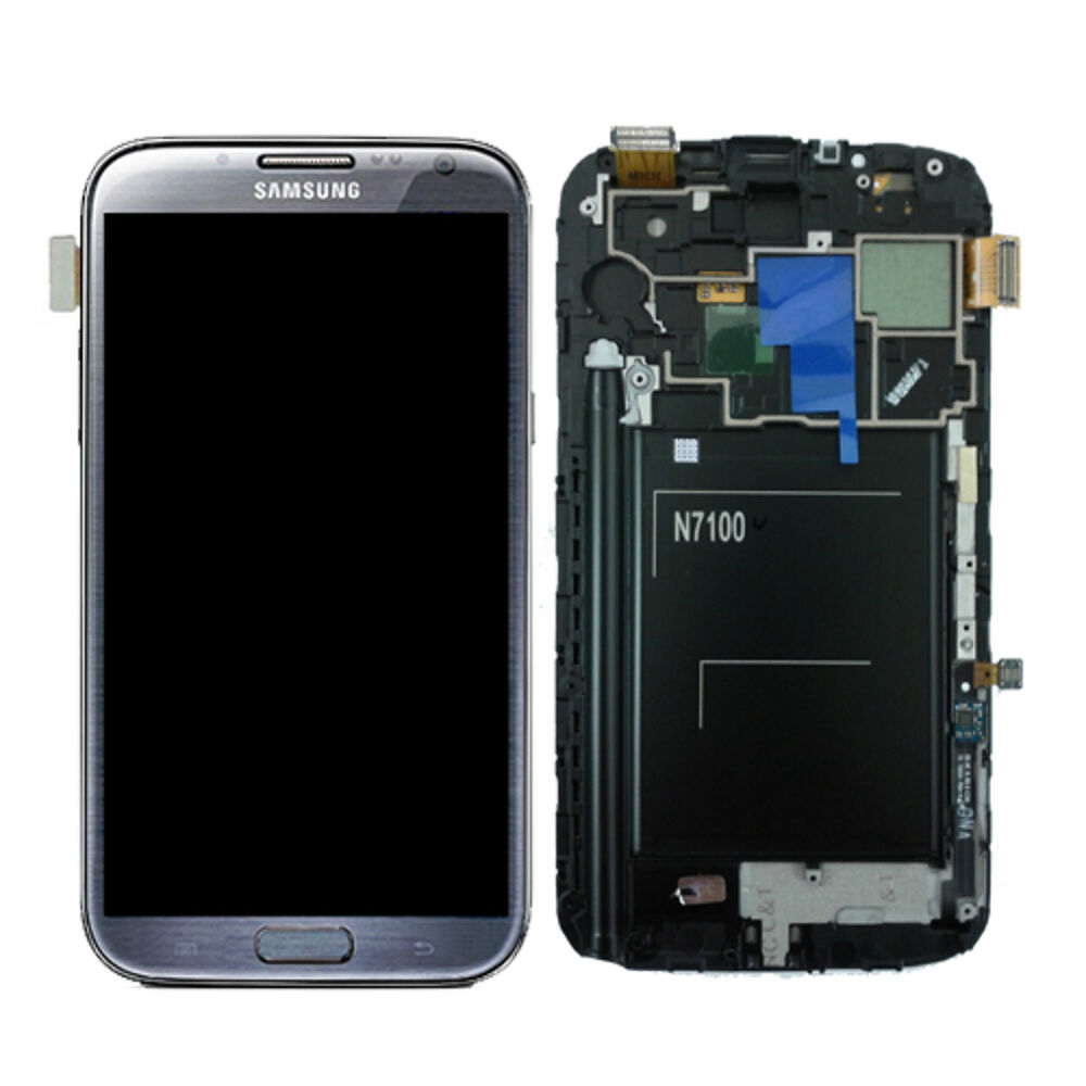 Módulo Pantalla Display excl. adhesive (Original) - Grey, Samsung Galaxy Note 2; GT-N7100 Original Service Pack GH97-14112B