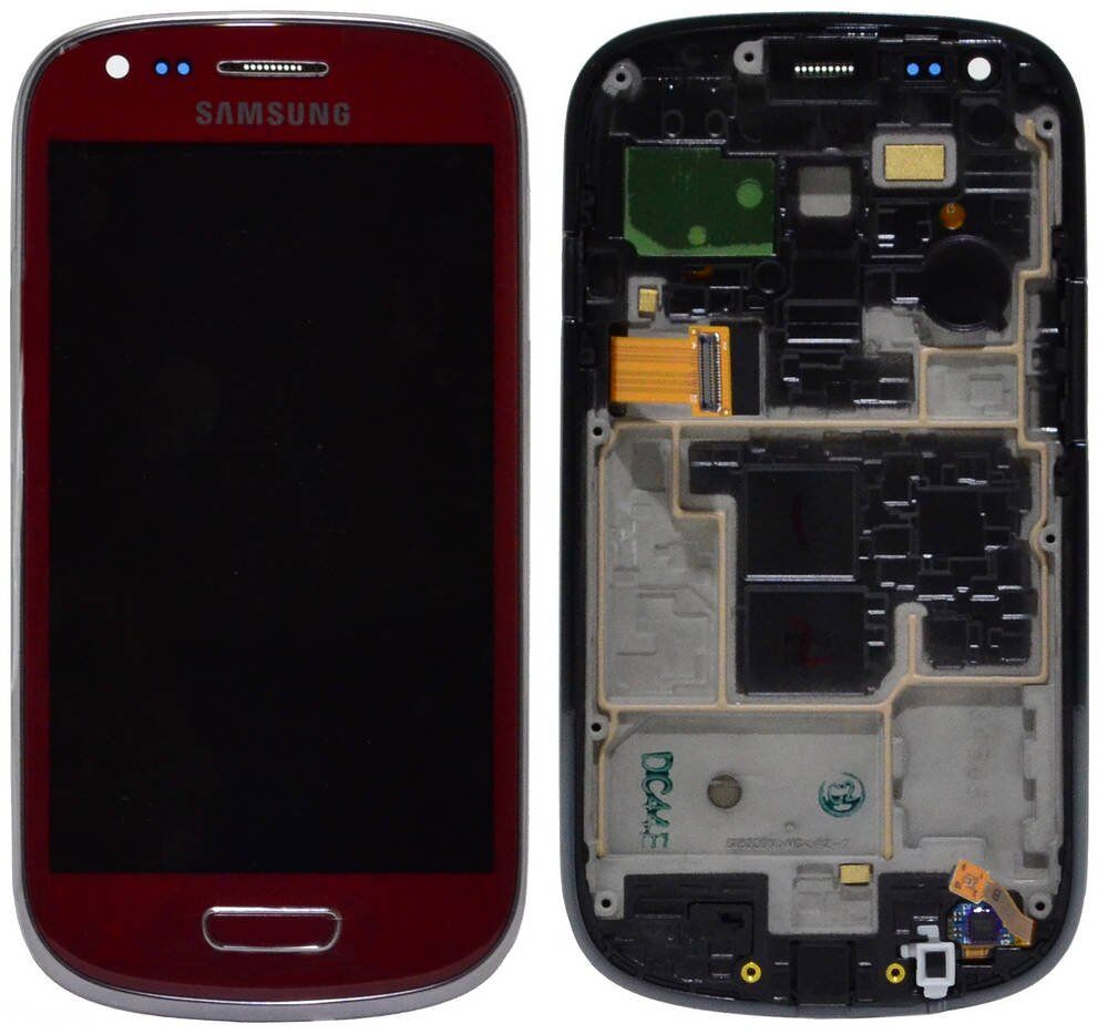 Módulo Pantalla Display (Original) - Garnet Red, Samsung Galaxy S3 mini; GT-I8190 / GT-I8200 Original Service Pack GH97-15508F