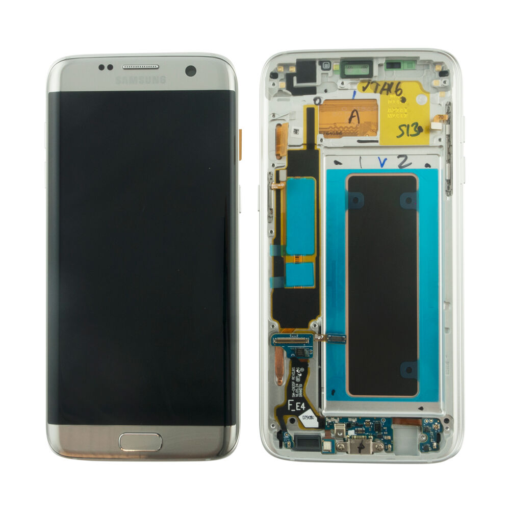Módulo Pantalla Display excl. adhesive (Original) - Silver, Samsung Galaxy S7 Edge; SM-G935 Original Service Pack GH97-18533B