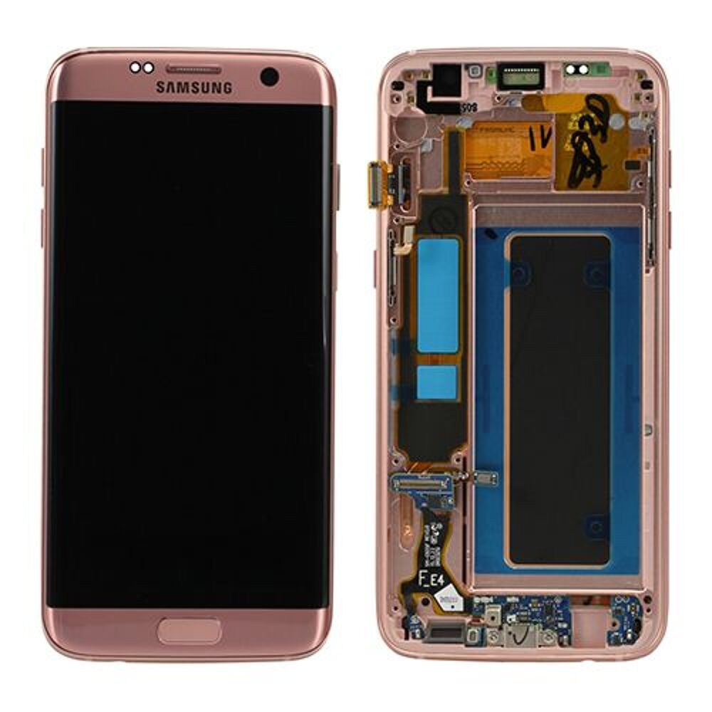 Módulo Pantalla Display excl. adhesive (Original) - Pink/Gold, Samsung Galaxy S7 Edge; SM-G935 Original Service Pack GH97-18533E