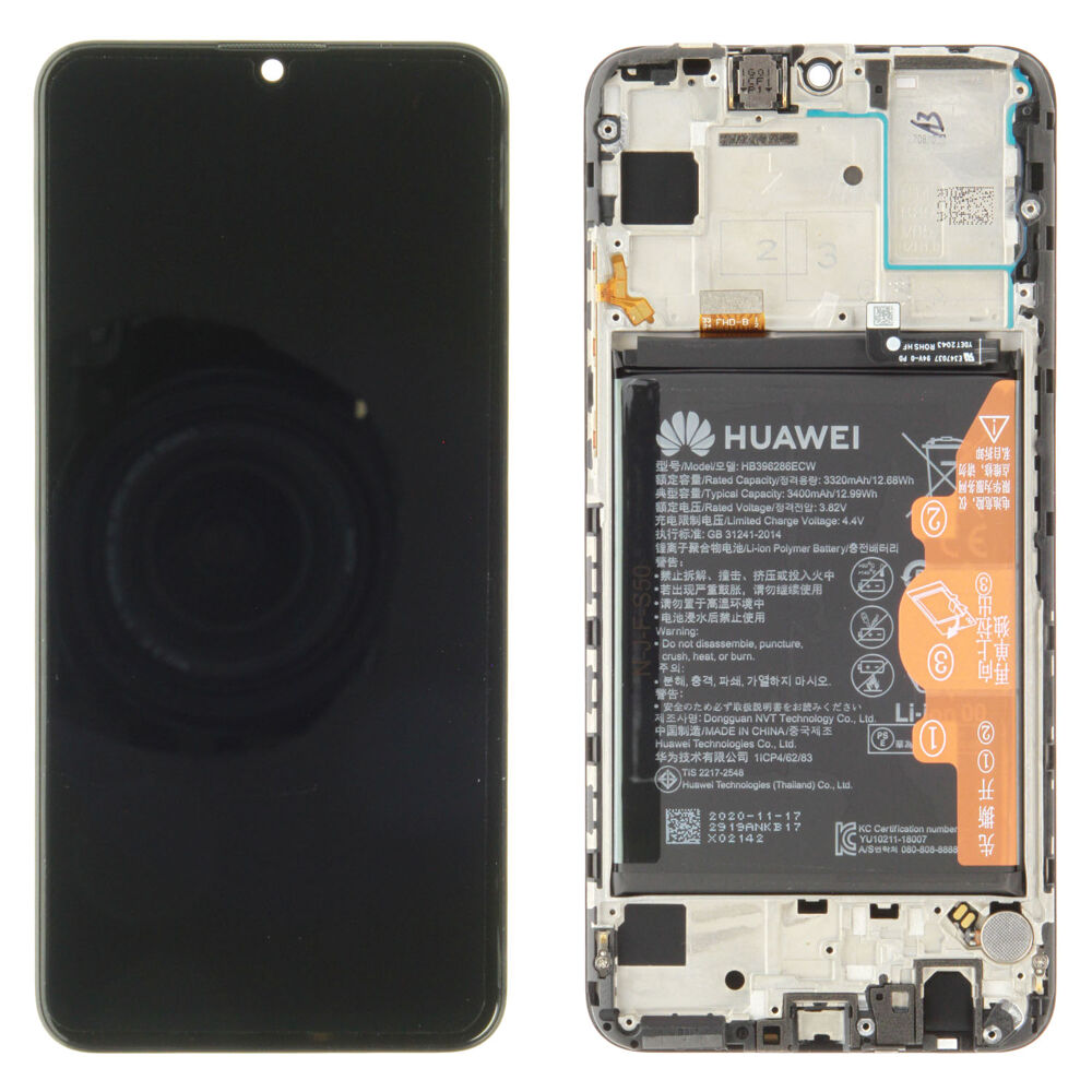 Módulo Pantalla Display incl. battery (Original) - Black, Huawei P Smart (2019) suitable for POT-LX en POT-LX1T Original Service Pack