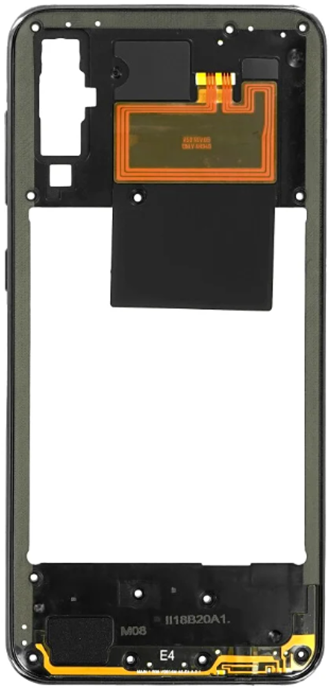 Middle frame (Original) - Black, Samsung Galaxy A50; SM-A505