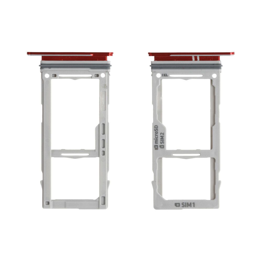 SIM tray (Original) - Red, Samsung Galaxy S10 Plus; SM-G975