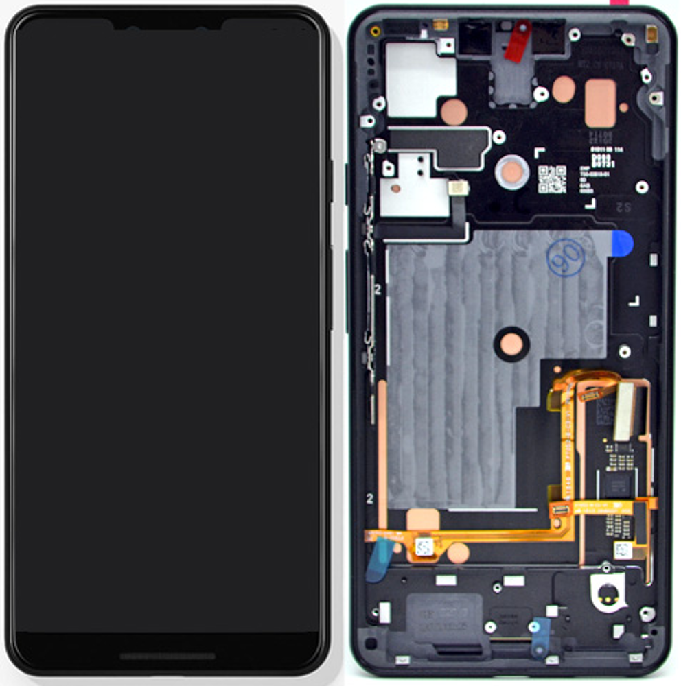 Display excl. adhesive tape (Original) - Just Black, Google Pixel 3 XL