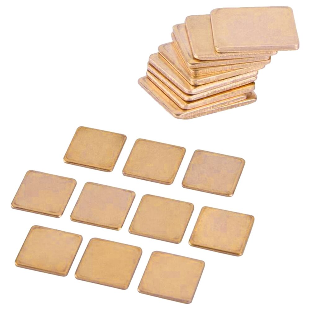 Copper slice radiator for phone repair chip cooling (10 pcs/set) - 2x2cm Thickness:1.2mm