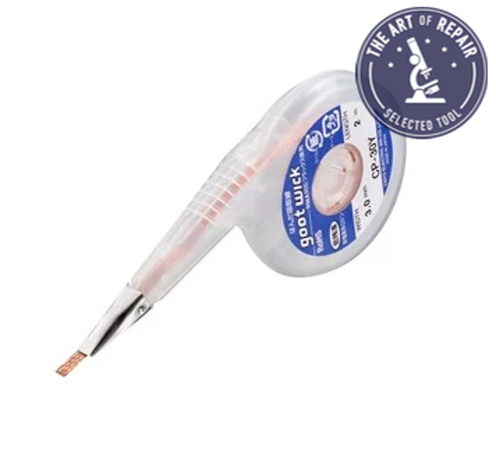 GOOT Wick Dispenser Suction Tin With Stainless Steel Mouth (CP-25Y Width: 2.5 mm)