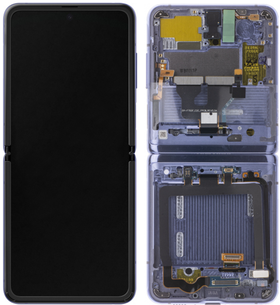 Módulo Pantalla Display (Original) - Purple, Samsung Galaxy Z Flip; SM-F700F Original Service Pack GH82-22215B