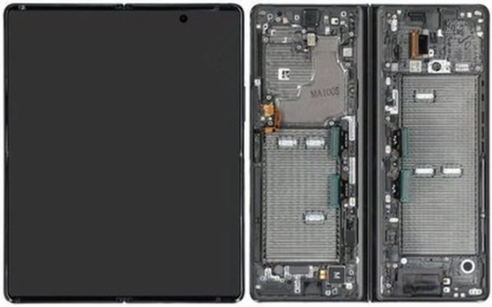 Módulo Pantalla Display inner (Original) - Black (Black Hinge), Samsung Galaxy Z Fold2 (5G); SM-F916 Original Service Pack GH82-23968A