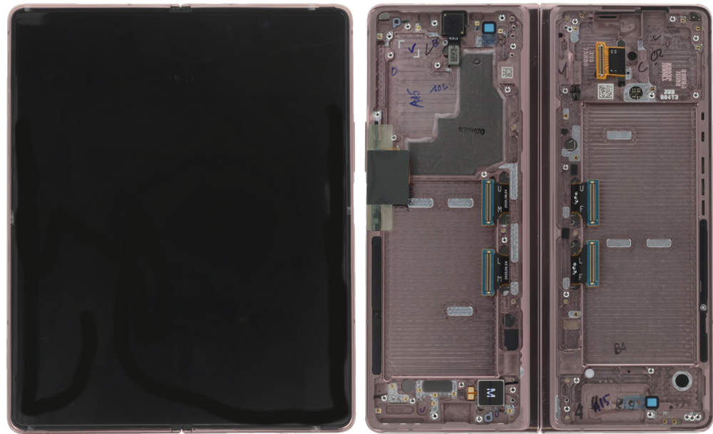 Módulo Pantalla Display inner (Original) - Bronze (Blue Hinge), Samsung Galaxy Z Fold2 (5G); SM-F916 Original Service Pack GH82-24297D