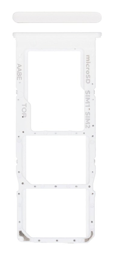 SIM tray (Original) - White, Samsung Galaxy A12; SM-A125