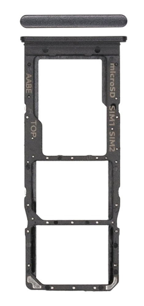 SIM tray (Original) - Black, Samsung Galaxy A12; SM-A125