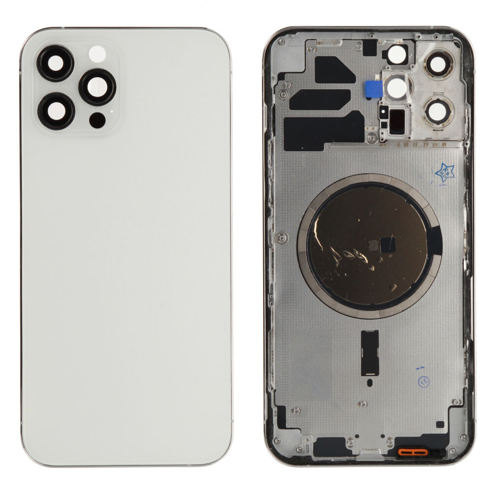 Rear Cover (excl. Logo) - Silver, For iPhone 12 Pro Max