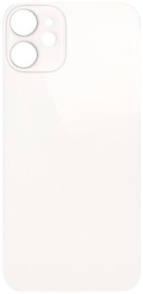 Rear Cover (excl. Logo) - White, For iPhone 12 mini