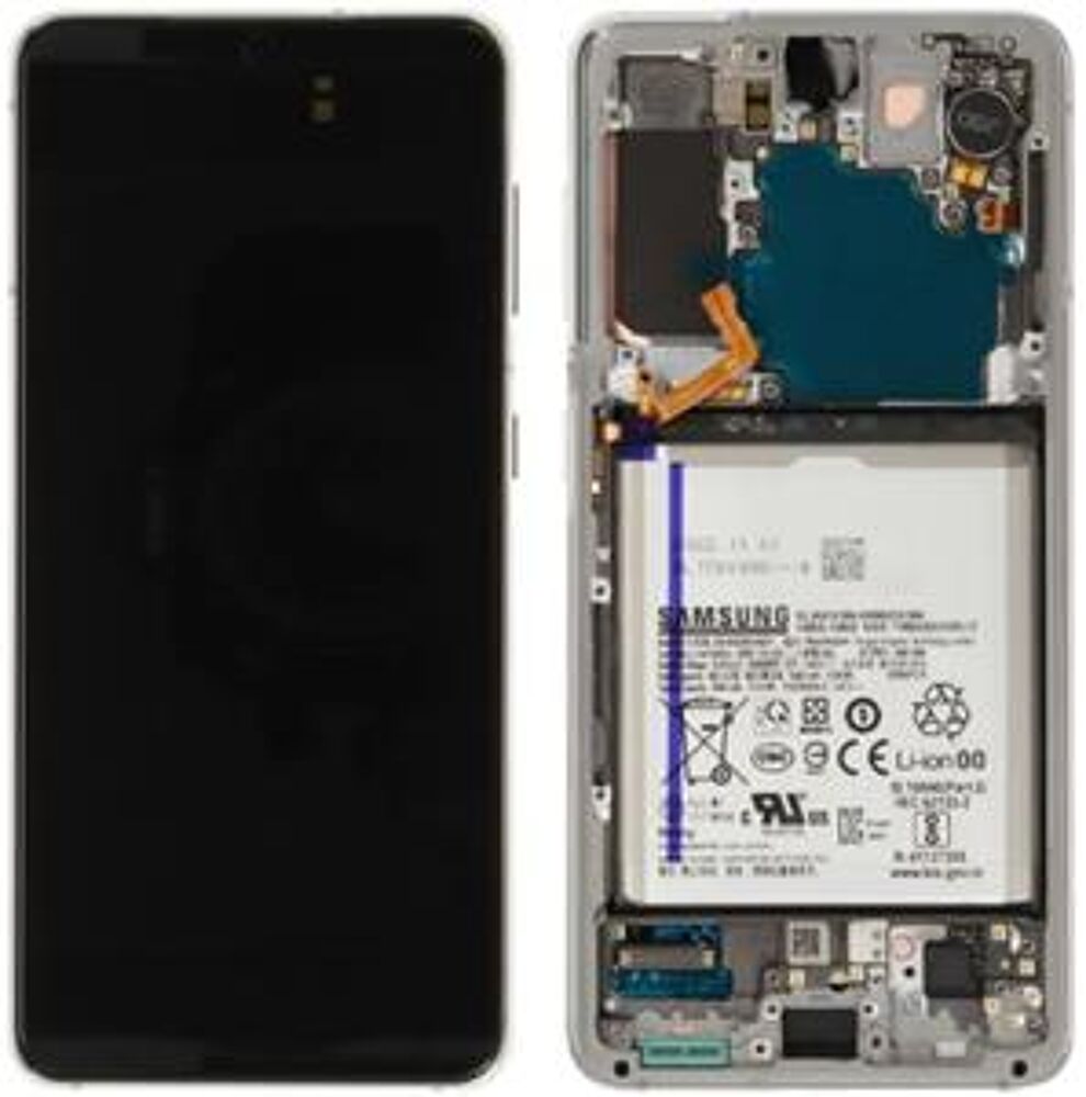 Módulo Pantalla Display incl. battery (Original) - Grey, Samsung Galaxy S21; SM-G991 Original Service Pack GH82-24718A
