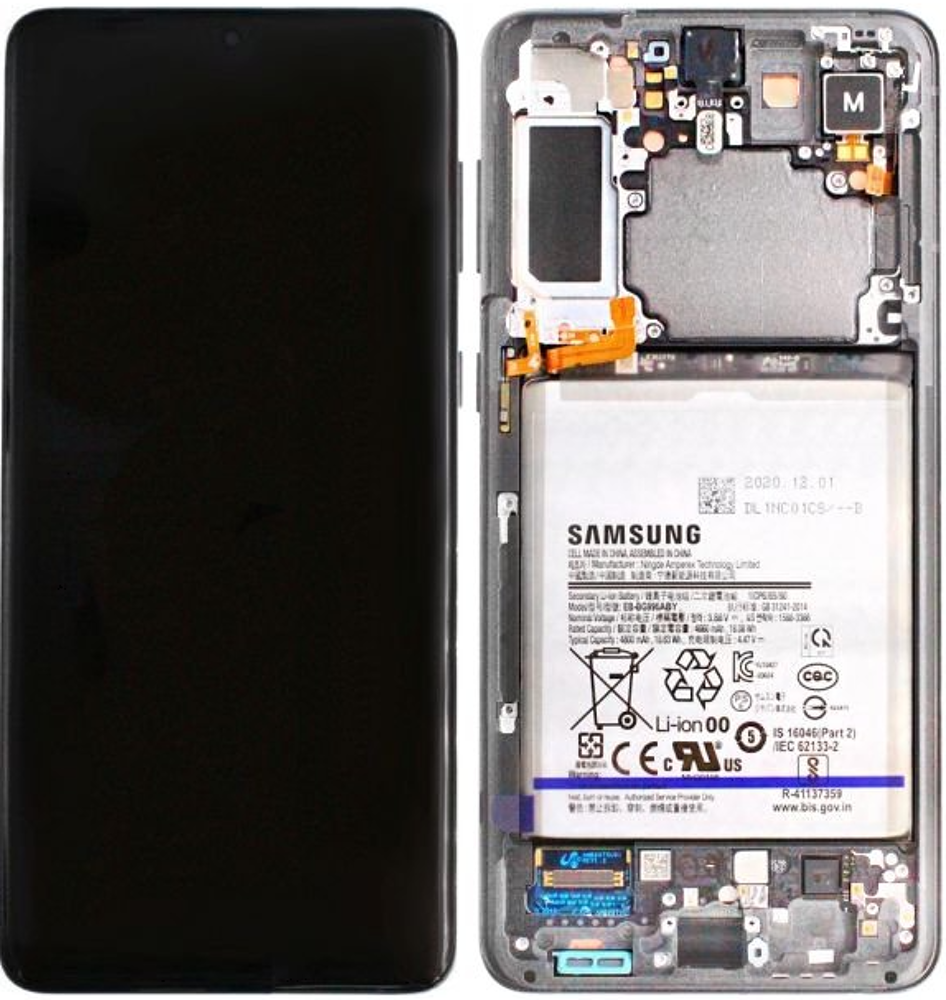 Módulo Pantalla Display incl. battery + cam (Original) - Silver, Samsung Galaxy S21 Plus; SM-G996B Original Service Pack GH82-24555C